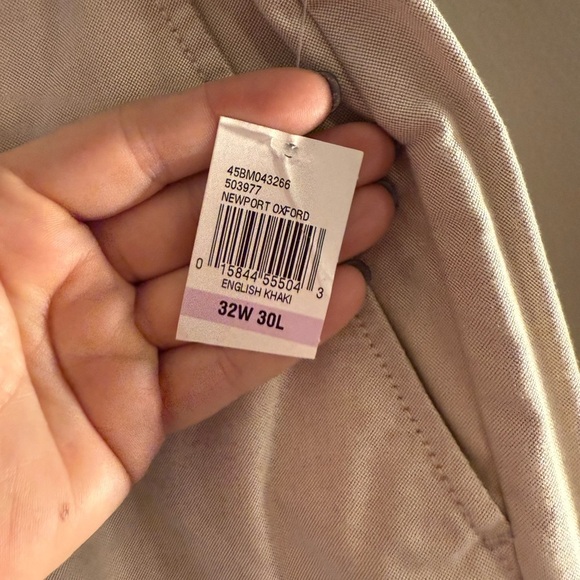 NWT Izod Tan Chinos Flat-Front Khaki - Picture 3 of 6